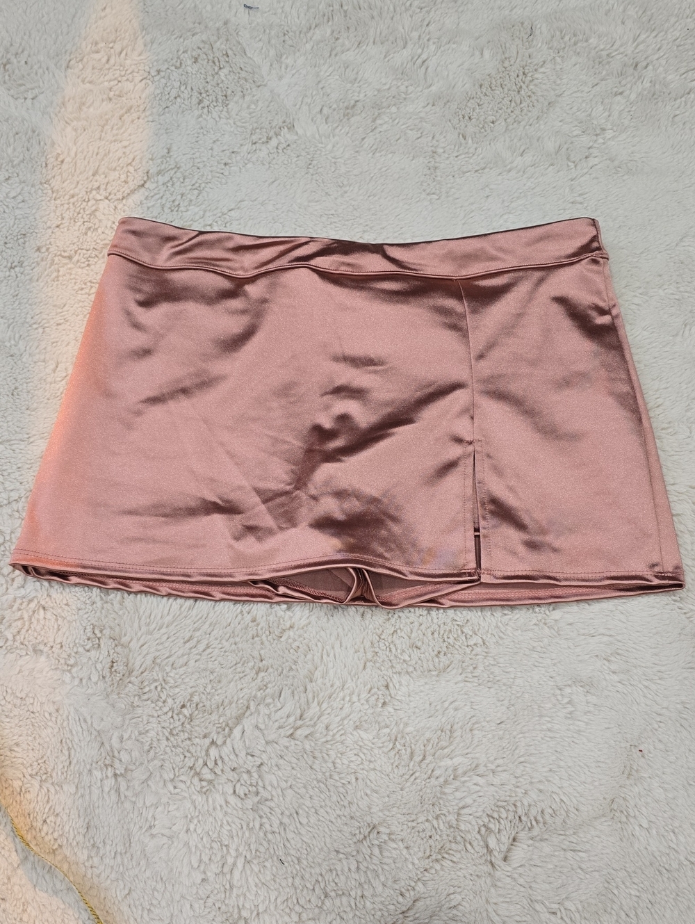 Urban Outfitters Satin Mini Skort in Dusty Pink